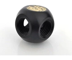 Bitspower adapteris T formos skirstytuvas 3x G1/4 colio IG – anglies juodumo