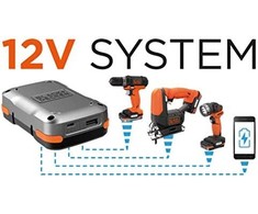 Black &amp; Decker Juodas &amp; Decker Suktuvas-gręžtuvas Juodas &amp; Decker BDCHD12S1-XJ; 12 V; 1x1,5 Ah akum.