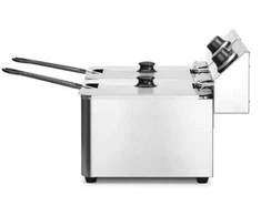 Kitchen Line dvigubo maitinimo gruzdintuvė 7kW 230V 2 x 8L - Hendi 205839