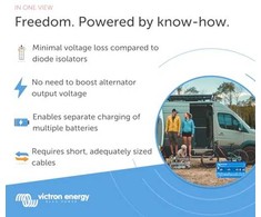 Victron Energy Akumuliatorių izoliatorius Argofet 100-3, trys akumuliatoriai, maksimali įkrovimo srovė 100A