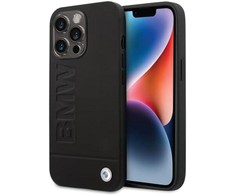 BMW Signature Logo Imprint MagSafe - dėklas skirtas Apple iPhone 14 Pro Juodas