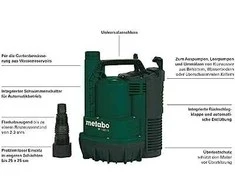 METABO VANDENS SIURBLIO DALIS TP 12000 SI