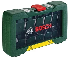 Bosch 12 dalių frezų komplektas, 8mm kotu