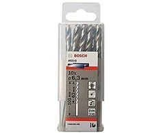 Grąžtas Bosch HSS-G grąžtai metalui 6,3mm 10 vnt.