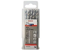 Grąžtas Bosch HSS-G grąžtai metalui 6,3mm 10 vnt.