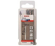 Bosch HSS-Co grąžtas metalui 4,8mm, 10 vnt.