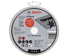 Bosch Pjovimo diskas Rapido 115x22x1mm,INOX 10vnt.