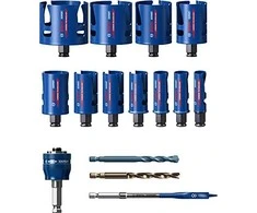 Gręžimo karūnų rinkinys Bosch EXPERT CONSTRUCTION MATERIAL; 20-76 mm; 15 vnt.