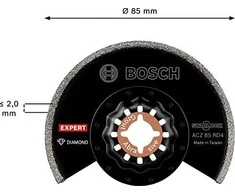 Ovalūs ašmenys BOSCH Expert Grout ACZ RD4 85mm