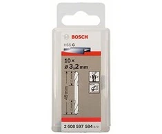 Bosch HSS-G grąžtas met.dvip. 3,2x49,0 mm,10 vnt.