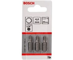 Bosch Įstat.šešiabr.antgalis 4,0 mm, Extra Hart, 3vnt