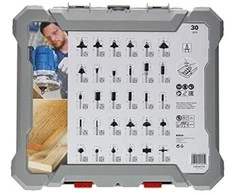 Bosch frezų rinkinys, 30vnt., mišrus, 6mm kotu