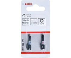 Bosch Suktuvo antgaliai T20 2 vnt./ Impact, L=25mm