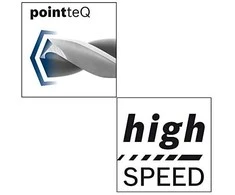 Bosch PointTeQ grąžtas metalui 4 x 43 x 75 mm , 2 vnt.