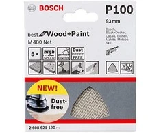 Bosch Šlifavimo tinklelis M 480 93X93mm, G100, 5 vnt.