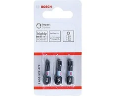 Bosch Suktuvo antgaliai 3vnt. T20/25/30/ Impact, L= 25