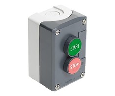 Schneider Electric 2 skylių START/STOP valdymo dėžutė, pilka IP65 XALD215