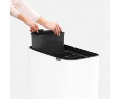 Šiukšlių dėžė Brabantia Bo Touch, 3 x 11 l, Platinos spalvos