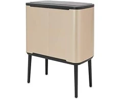 Šiukšlių dėžė Brabantia Bo Touch, 3 x 11 l, Šampano spalvos