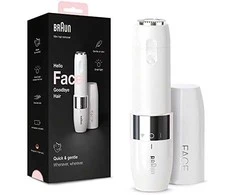 SE851v Braun FaceSpa veido epiliatorius ir šepetėlis + veidrodėlis su šviesa + kosmetinė