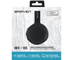 Braven BRV 105 nešiojamas vandeniui atsparus Bluetooth garsiakalbis, Juodas