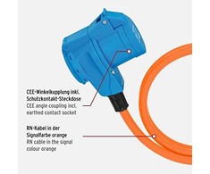 Carruzzo Brennenstuhl 1132910525 elektros tinklo ilgintuvas 1,5 m 1 AC išvestis(ys / čių) Lauke Juoda, Mėlyna, Oranžinė