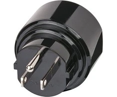 Elektros lizdo adapteris, JAV / Jap į ES , įžemintas, gyvūnų apsauga Brennenstuhl juodas / GT-473