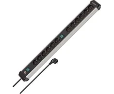 Brennenstuhl Premium-Alu-Line maitinimo juostelė 12 krypčių 3 m H05VV-F 3G1.5
