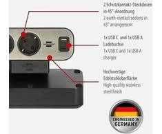 Listwa zasilająca Brennenstuhl Brennenstuhl Duplex Tischsteckdose 1x USB A &amp; C, 10x Schuko