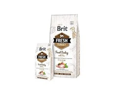 Brit Fresh Dog su kalakutiena ir žirniais Light Fit&amp;Slim 2,5kg