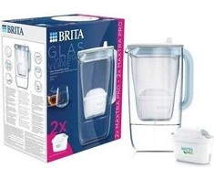 Drėkintuvas Brita Glass+ filter jug with 2 MaxtraPro PP cartridges (mėlynas; 2.5 l)