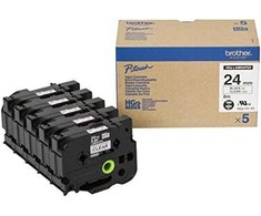 Spausdintuvas BROTHER HGE151V5 24MM Juodas ON CLEAR - 5 PACK