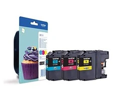 Rak Brother originalių užtaisų rinkinys LC123RBWBP (cianas, rausva, geltona)