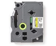 BROTHER TZESL651 24 MM Juodas ANT Geltono SAVILAMINIO LAMINATO