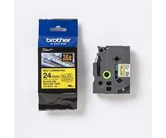 BROTHER TZESL651 24 MM Juodas ANT Geltono SAVILAMINIO LAMINATO