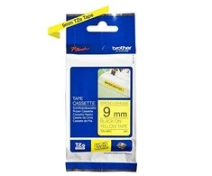 Brother | TZe-S621 Strong Adhesive Laminated Tape | Juodas on Geltona | TZe | 8 m | 9 cm