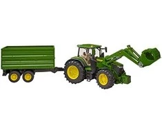 Traktorius su krautuvu ir priekaba Bruder 03155 John Deere 7R 350