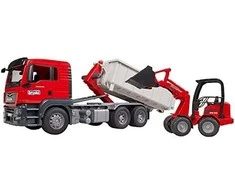 BRUDER 1:16 MAN TGS suknvežimis su konteineriu ir krautuvu, 03767