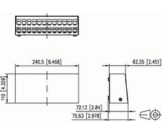 METZ CONNECT modulio AP korpusas 2x12 prievadas grynai baltas, be komplektacijos