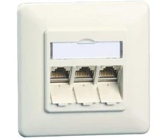METZ CONNECT C6Amodul 3 Port 180°M UP grynai baltas