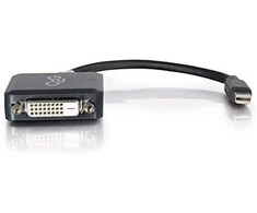 C2G 20cm Mini DisplayPort to DVI Adapteris - Thunderbolt to Single Link DVI-D Converter M/F - Juodas - DisplayPort-Kabelis - Mini DisplayPort (M) zu DVI-D (W) - 20 cm - Juodas