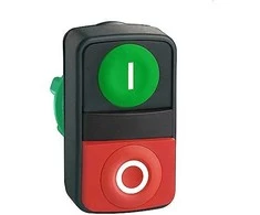 Schneider Electric Dviejų mygtukų pavara IP66, žalia raudona ZB5AL7341