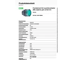 Schneider Electric Mygtukų diskas su žaliu apšvietimu ZB5AW333