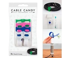 Cable Candy opaska žalia rožinė mėlyna balta 8szt
