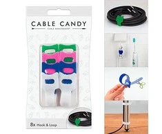 Cable Candy opaska žalia rožinė mėlyna balta 8szt