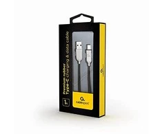 GEMBIRD CC-USB2R-AMCM-1M Gembird Premium guminis Type-C USB įkrovimo ir duomenų laidas, 1m, juodas