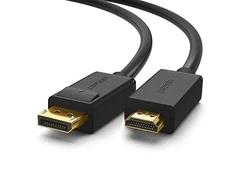 Kabelis Ugreen DP101 DisplayPort to HDMI 1.5m juodas