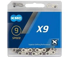 Grandinė KMC X9 Sidabrinis/Pilkas 9-speed 122-links