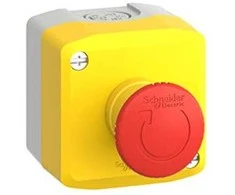 Schneider Electric Kasetė su saugos mygtuku sukant 1Z 1R geltona IP65 (XALK178E)