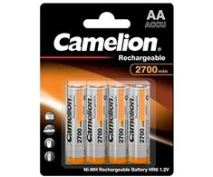 Camelion įkraunamos baterijos Ni-MH AA (R06), 2700 mAh, 4 pakuotės